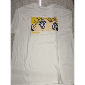 SAILOR MOON Her Eyes Japanese White T-Shirt L Anime Cosplay Fantasy